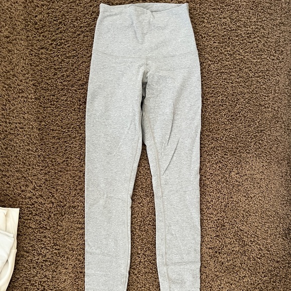 LULULEMON Women's Wunder Under Roll Down High-Rise Cotton Pants Leggings - Picture 2 of 3